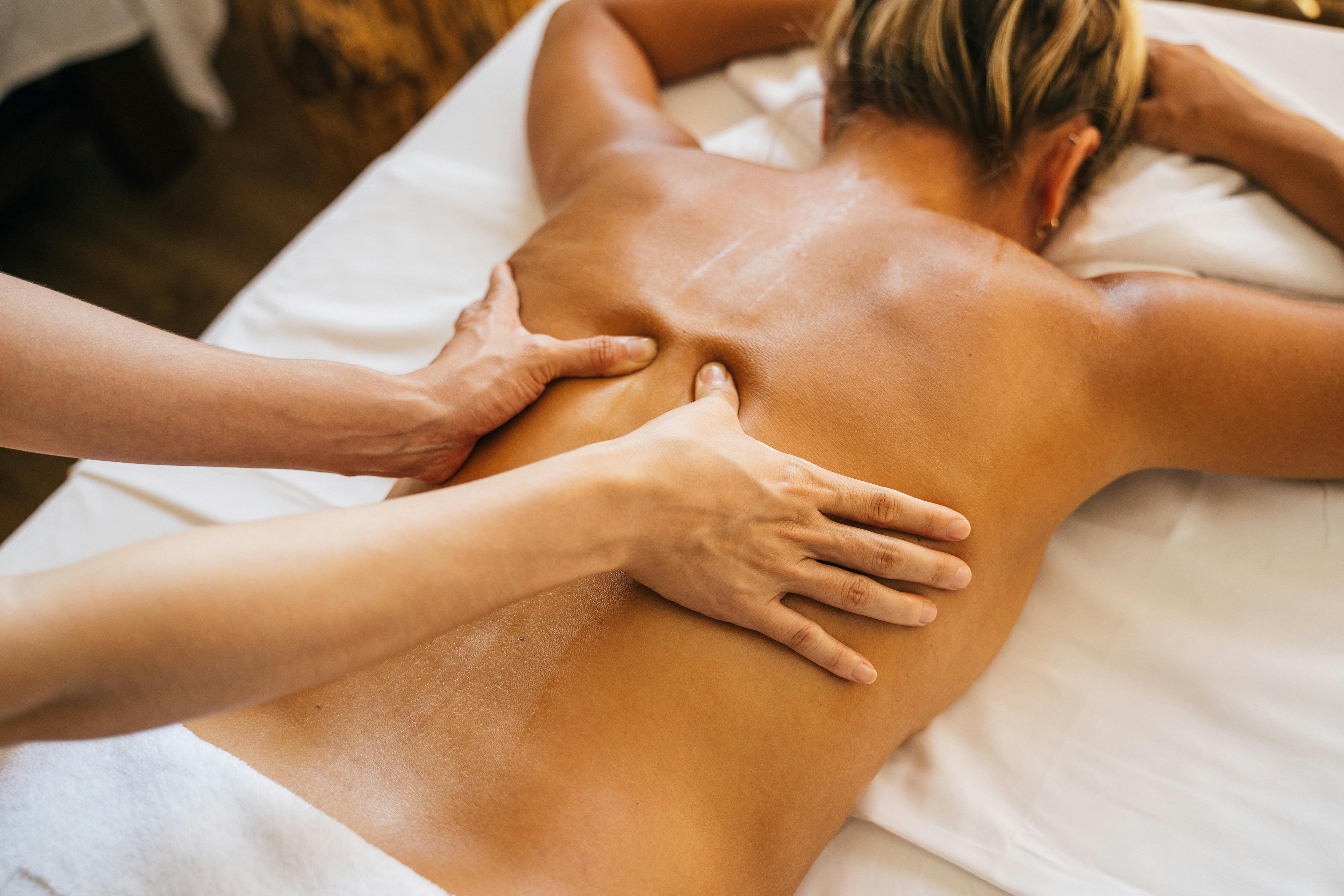 Clients enjoying a massage